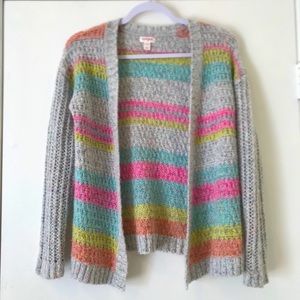 Striped Cardigan Sweater Large